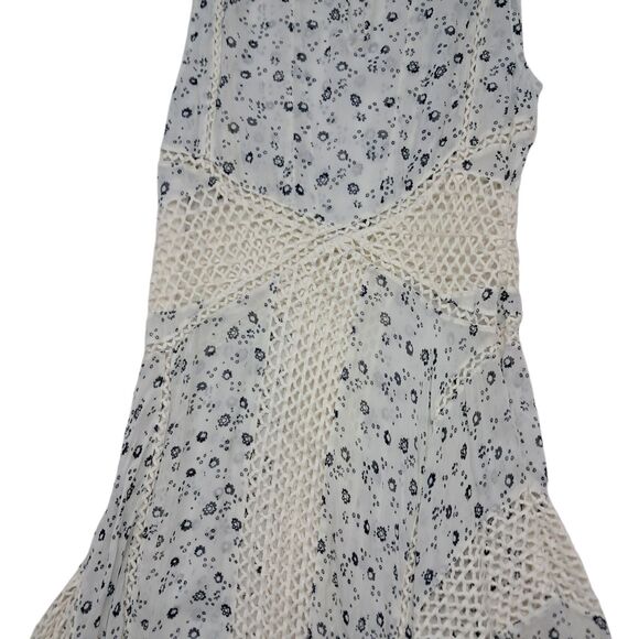 Anthropologie Floreat Dress Women's 6 White Windswept Crochet‎ Sheer Cottagecore - Picture 10 of 15